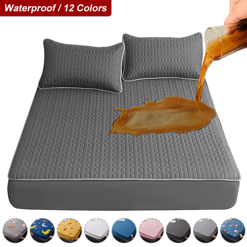 Mattress Protector Waterproof - Waterproof Thicken Mattress Cover Quilted Latex