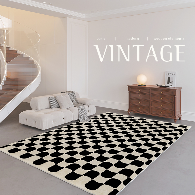 Home Textiles Plaid - Pháp Retro Thảm Trang Trí Cho
