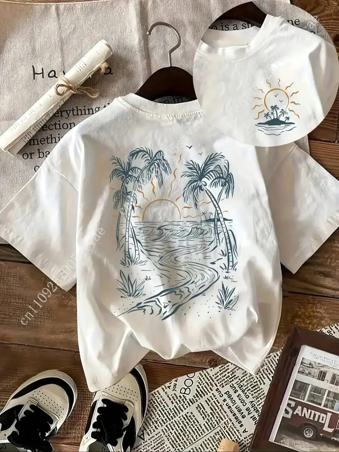 Quilt Cotton Summer - Women's Coconut Tree & Sun Print
