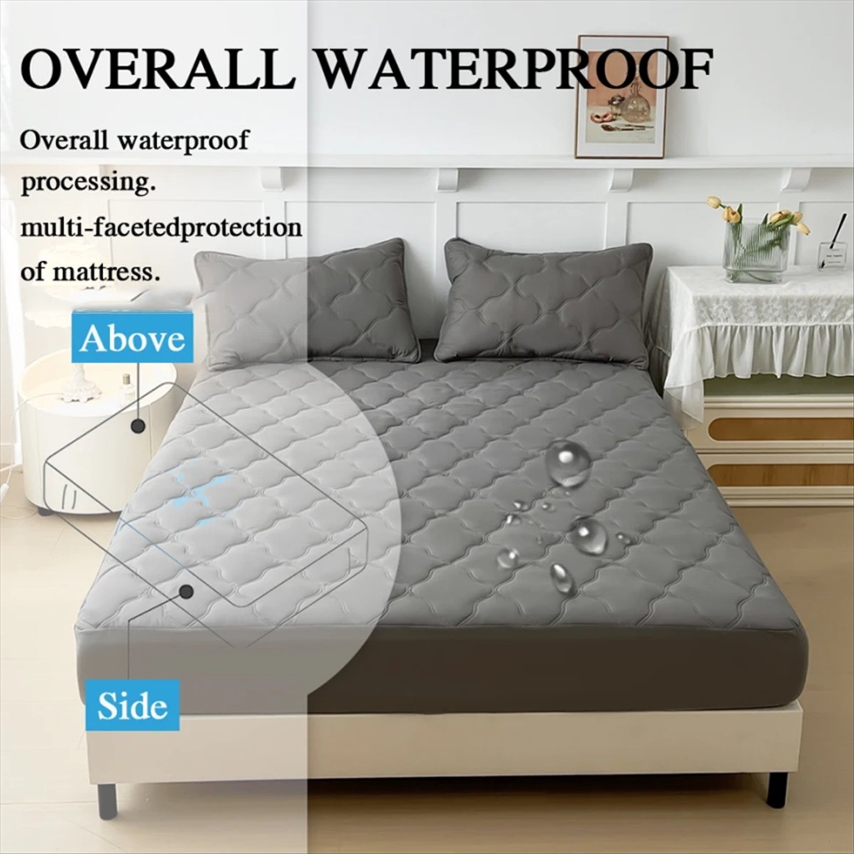 Mattress Protector Waterproof - Learned- Waterproof Fitted Bed Sheets, Mattress
