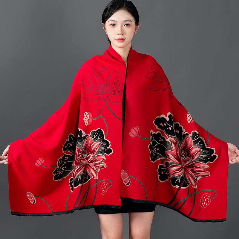 Women Winter Shawl Cashmere Sc - đánh giá và giá Home Textiles Blanket