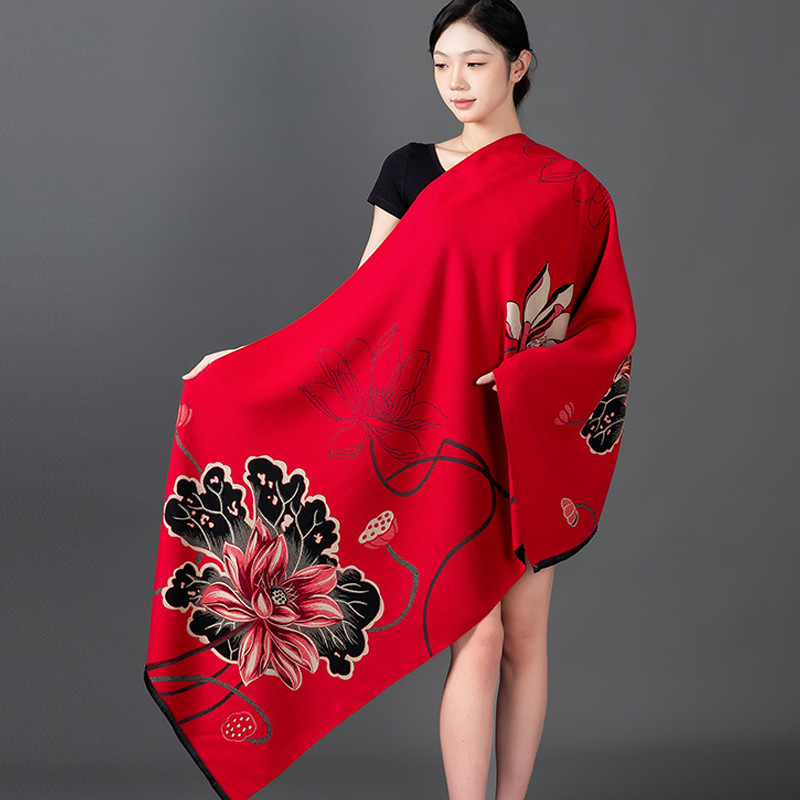 Women Winter Shawl Cashmere Sc - đánh giá và giá Home Textiles Blanket