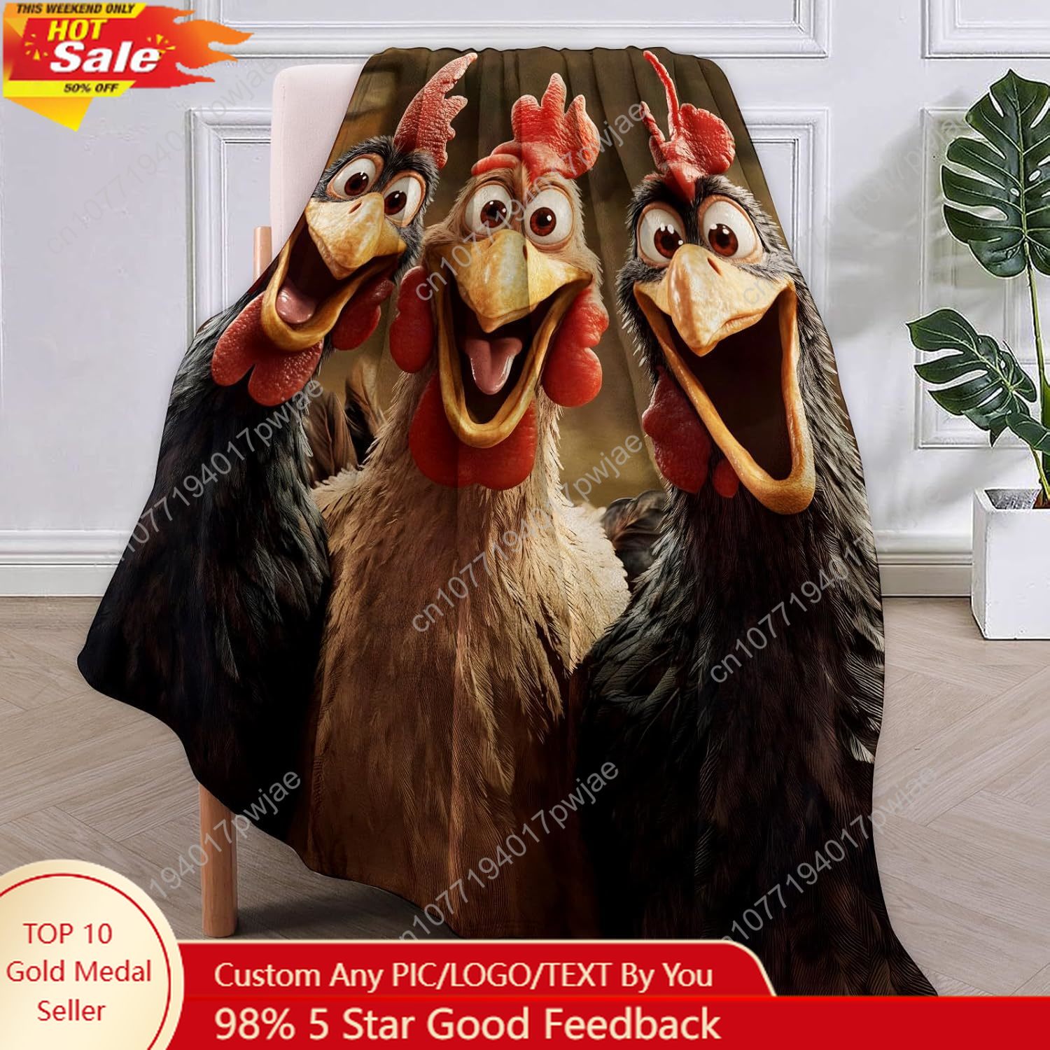 Chickens Blanket Gifts for Wom - đánh giá và giá Home Textiles Blanket