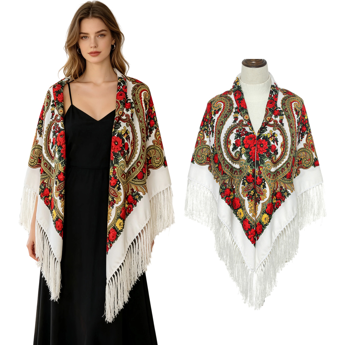 130cm New Russian Square Scarf - đánh giá và giá Home Textiles Blanket