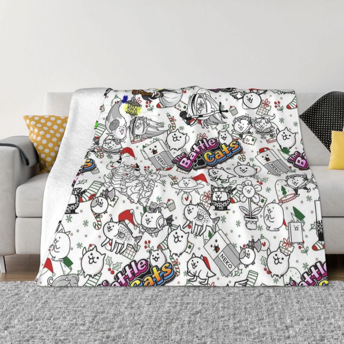 Battle Cats Game Blankets Flee - đánh giá và giá Home Textiles Super Soft