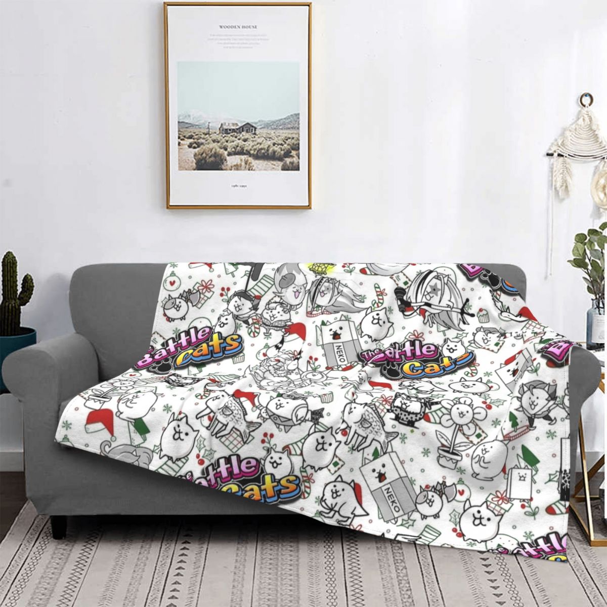 Battle Cats Game Blankets Flee - đánh giá và giá Home Textiles Super Soft