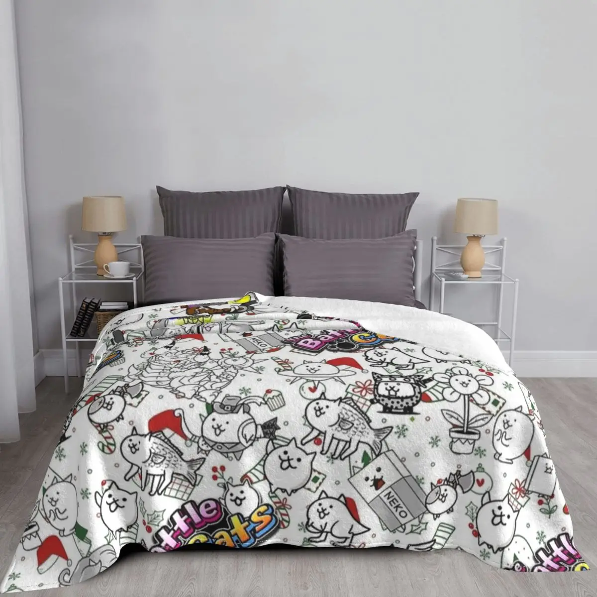 Battle Cats Game Blankets Flee - đánh giá và giá Home Textiles Super Soft