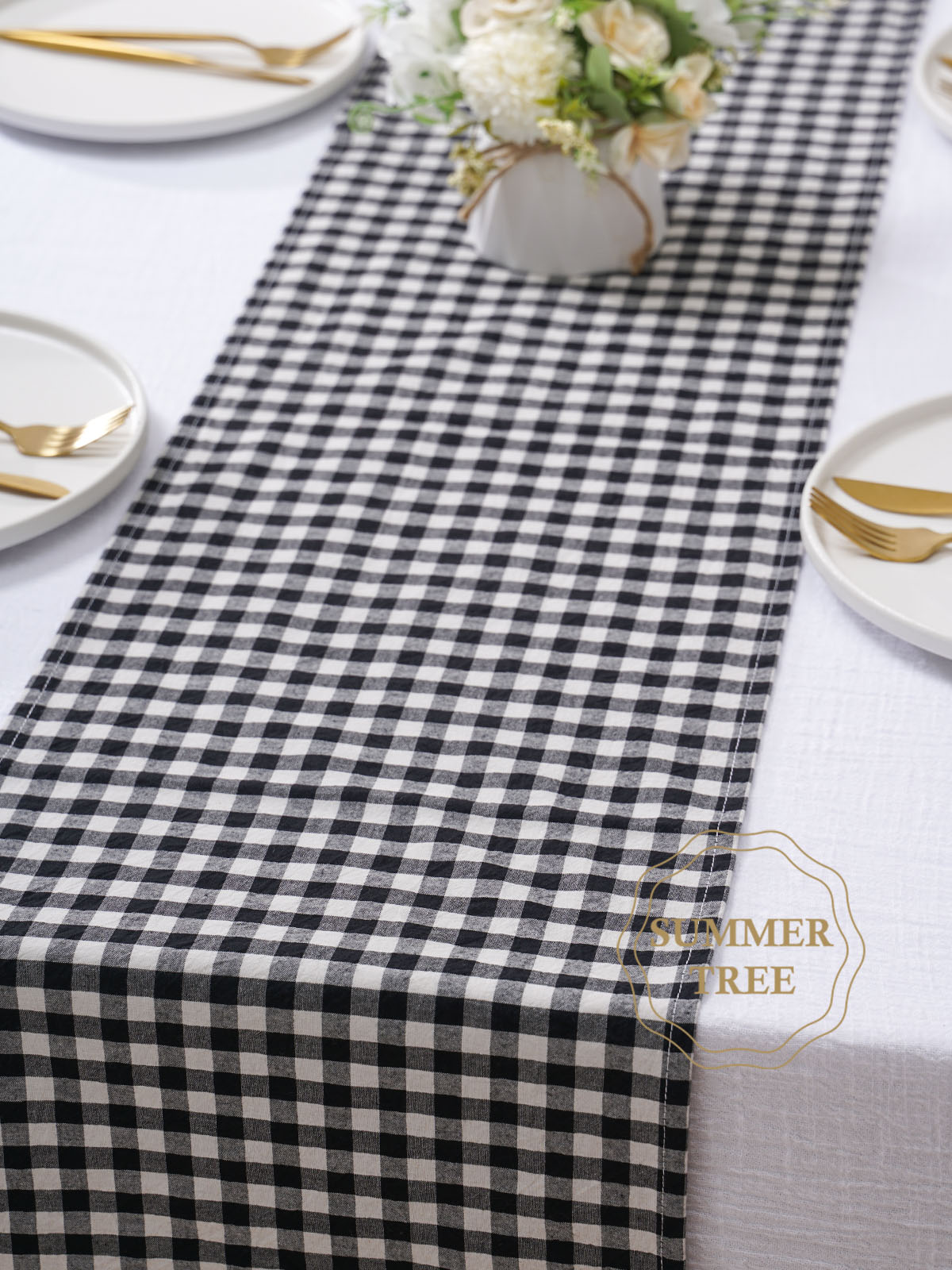 Rustic Plaid Cotton Table Runn - đánh giá và giá Home Textiles Plaid