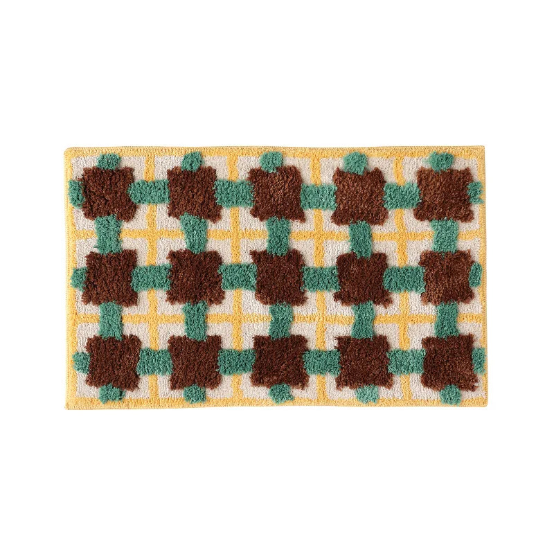 VIKAMA Plaid Floor Mat, Non-Sl - đánh giá và giá Home Textiles Plaid