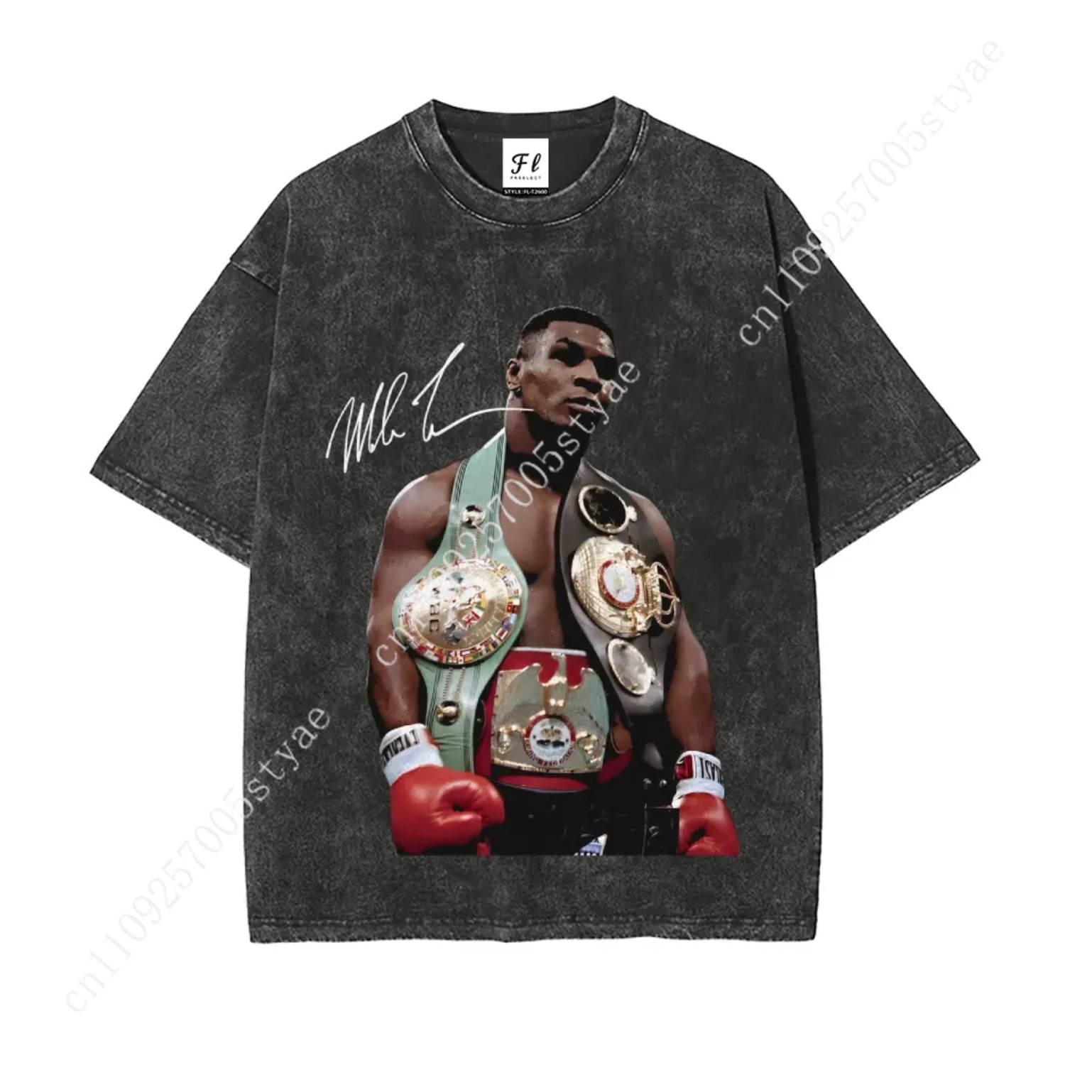 Mike Tyson T-Shirt, 90s Vintag - đánh giá và giá Quilt Cotton Summer