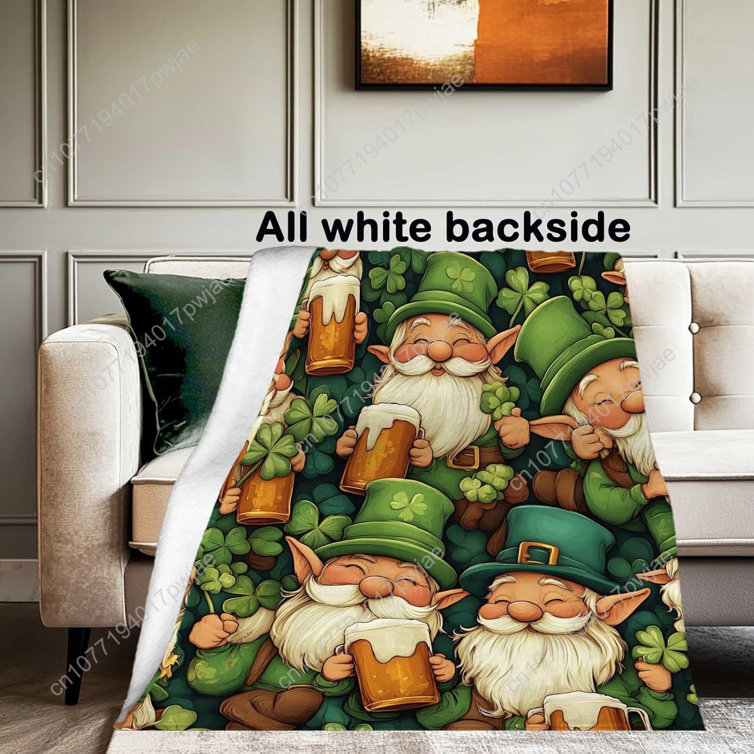 St. Patrick’s Day Gnome Throw  - đánh giá và giá Home Textiles Blanket