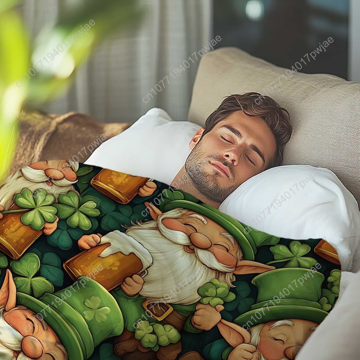 St. Patrick’s Day Gnome Throw  - đánh giá và giá Home Textiles Blanket