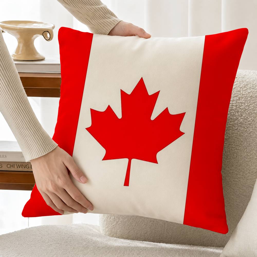 C-Canada Flag Cotton Linen Squ - đánh giá và giá Home Textiles Canada