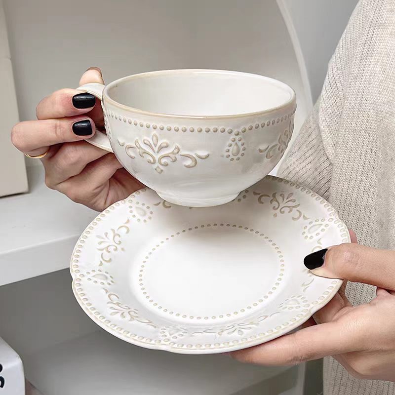French Retro Relief Flower Cup - đánh giá và giá Home Textiles France