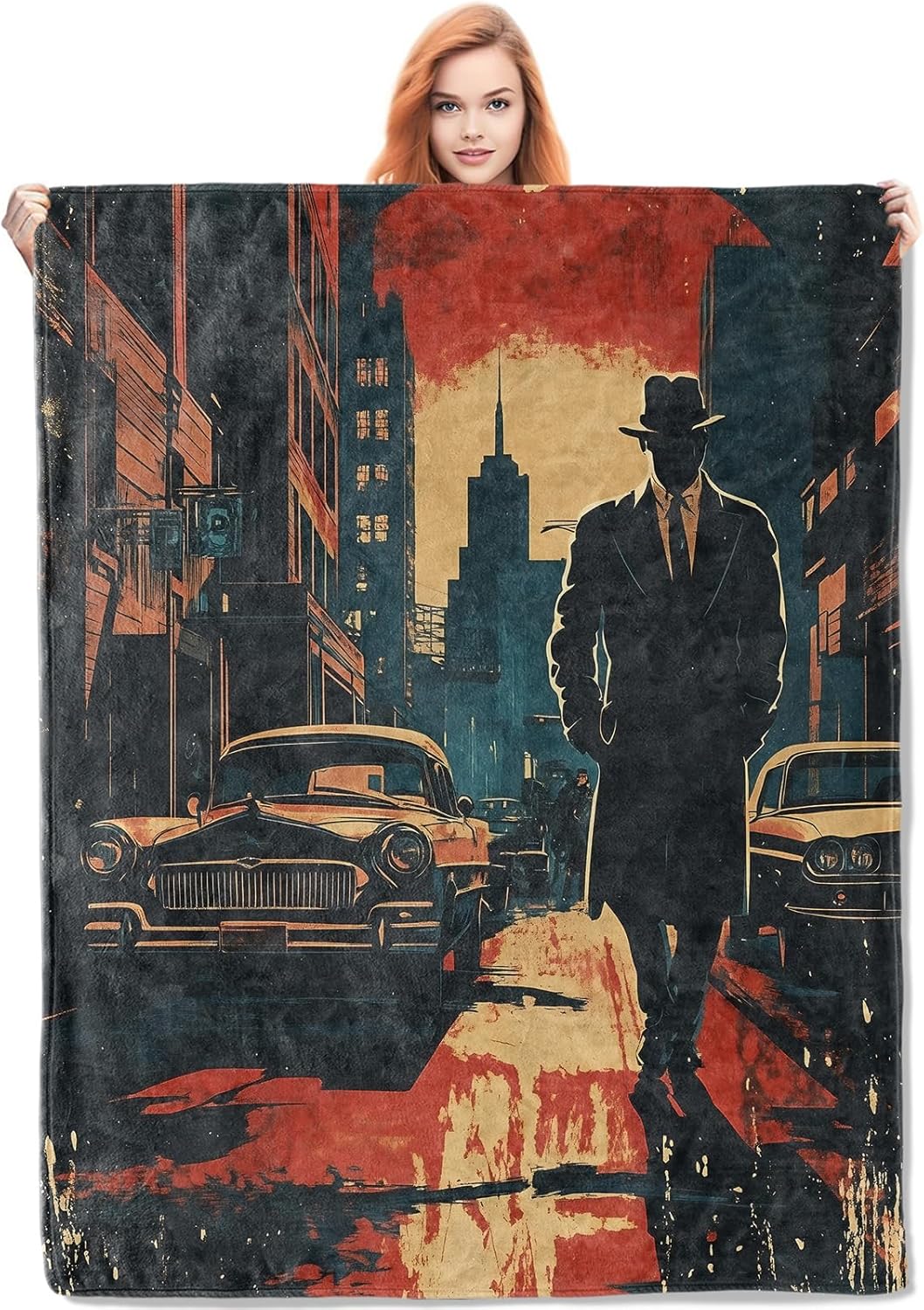 Noir Detective Blanket Gifts f - đánh giá và giá Home Textiles Blanket