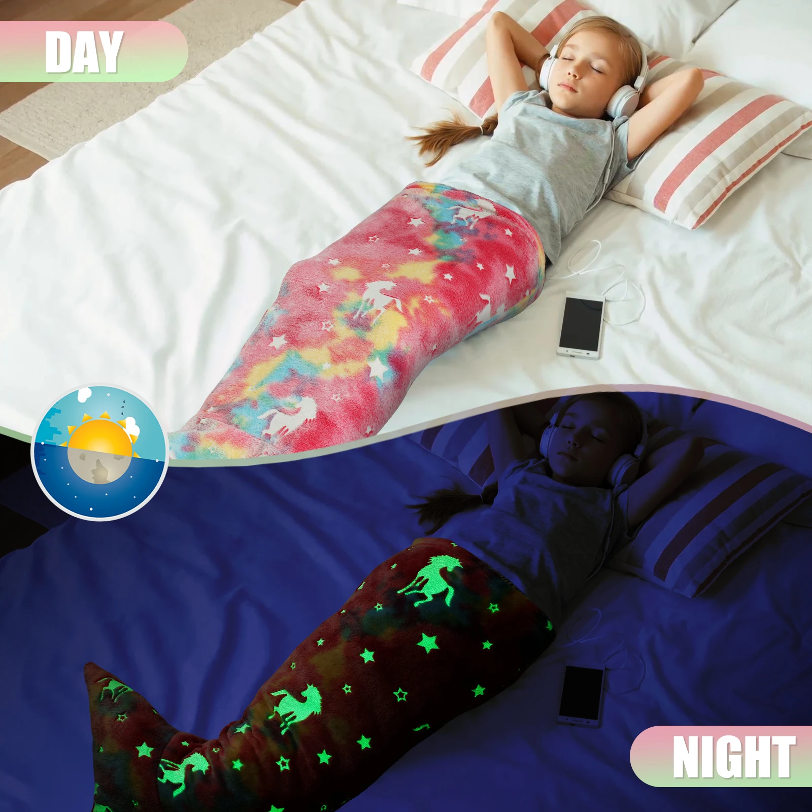 Flannel Mermaid Sleeping Bag S - đánh giá và giá Home Textiles Super Soft