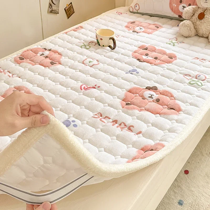 Cartoon Printed Warm Bed Mattr - đánh giá và giá Home Textiles Super Soft